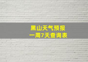 黑山天气预报一周7天查询表