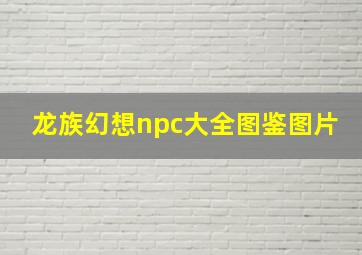 龙族幻想npc大全图鉴图片